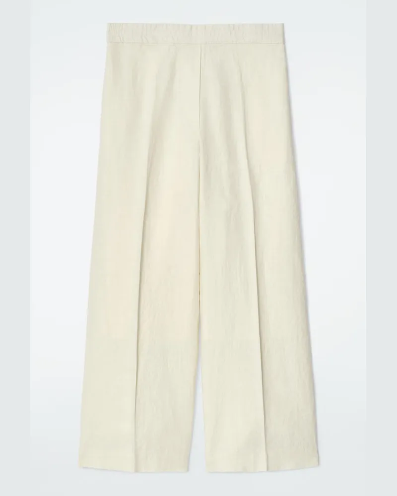 COS Elegante Leinenhose Mit Geradem Bein Gelb