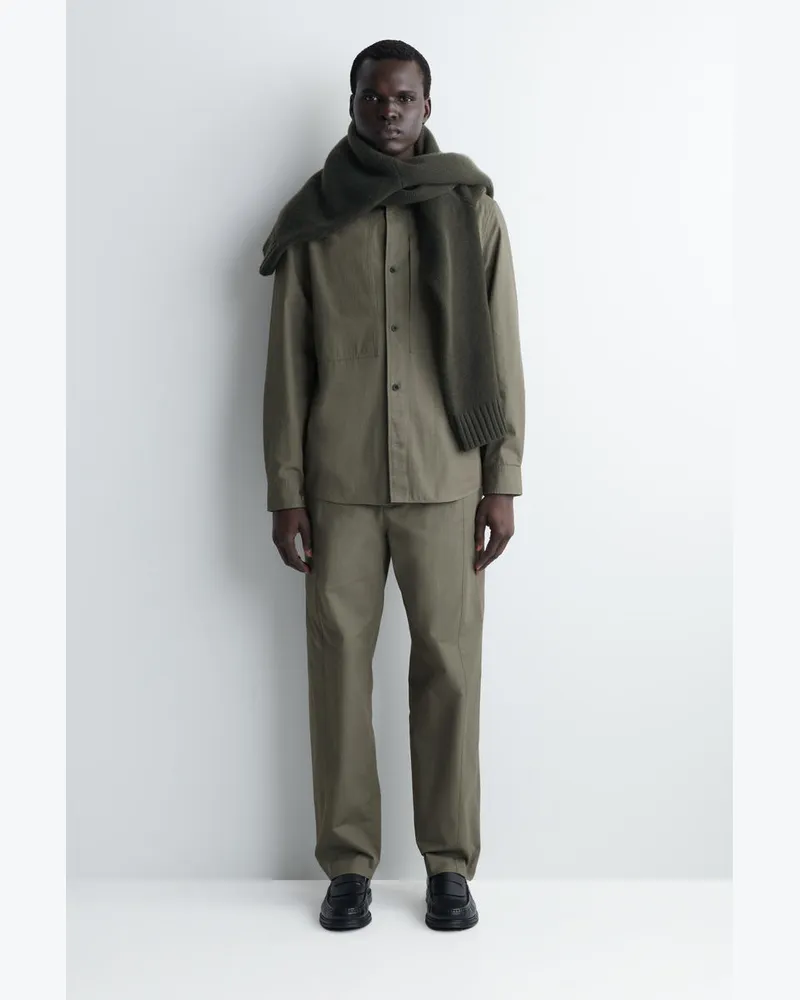 COS Hose Aus Baumwolle Mit Geradem Bein Grün