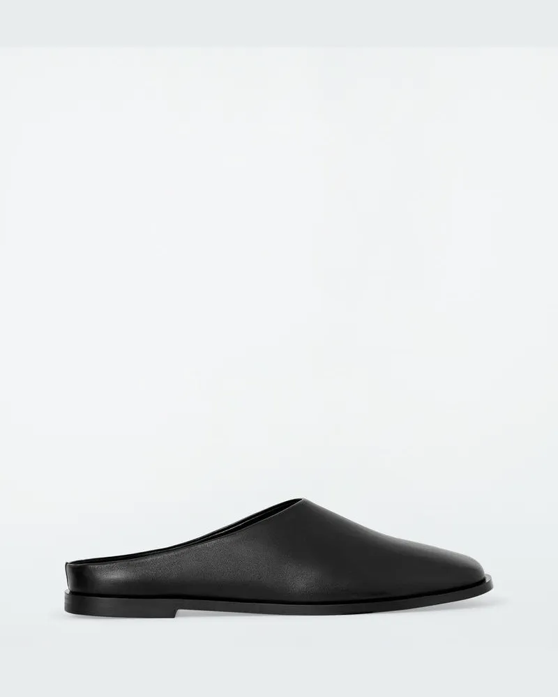 COS Klassische Mules Aus Leder Schwarz