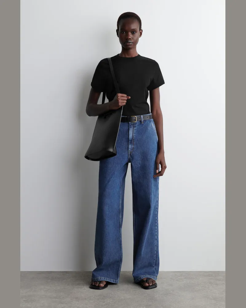 COS Hose Aus Denim Mit Weitem Bein Blau