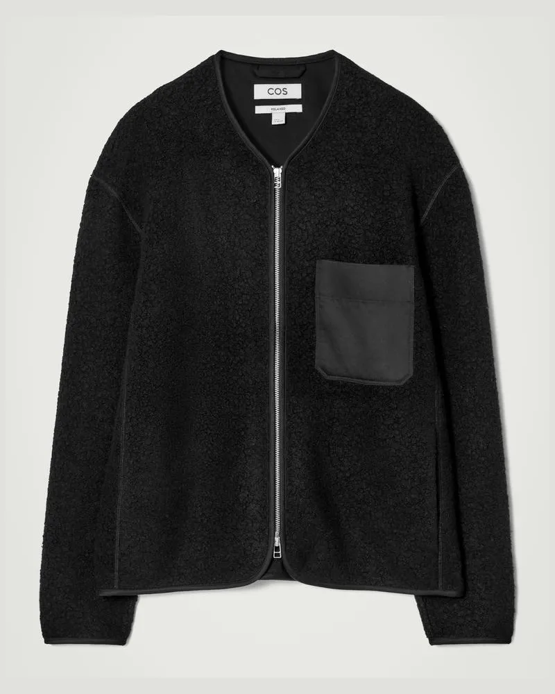 COS Jacke Aus Polarfleece Schwarz