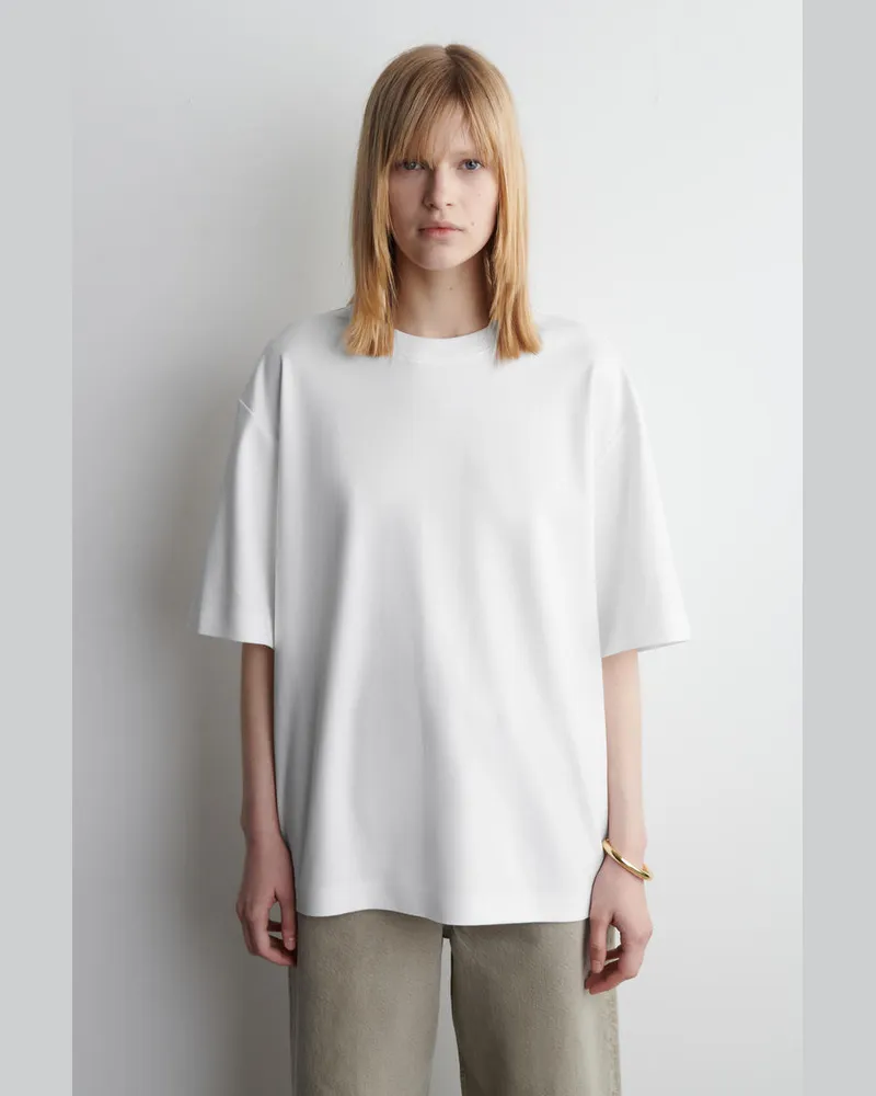 COS Oversized-T-Shirt Aus Baumwolle Weiß