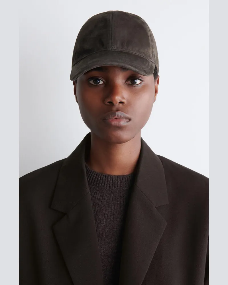 COS Basecap Aus Veloursleder Braun