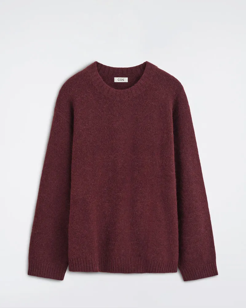 COS Oversized-Pullover Aus Alpaka-Mix Rot