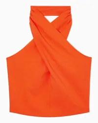 COS Verkürztes Oberteil Mit Neckholder Orange