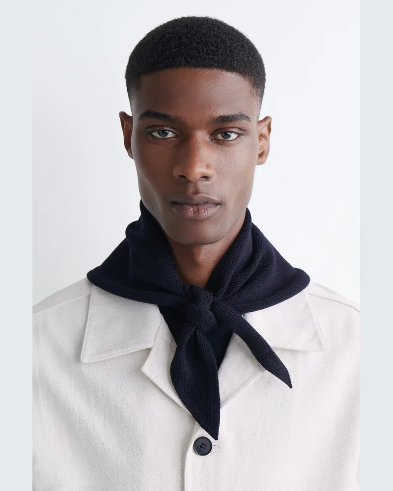 COS Schal Aus Merinowolle Blau