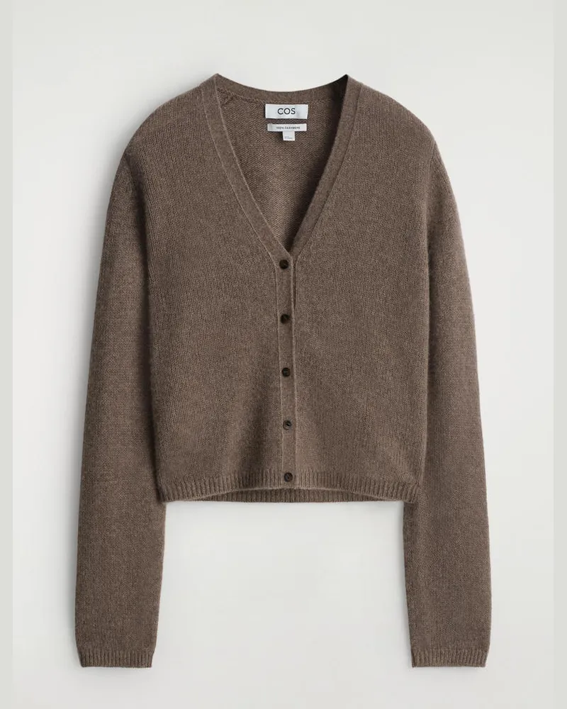 COS Strickjacke Aus Kaschmir Mit V-Ausschnitt Braun