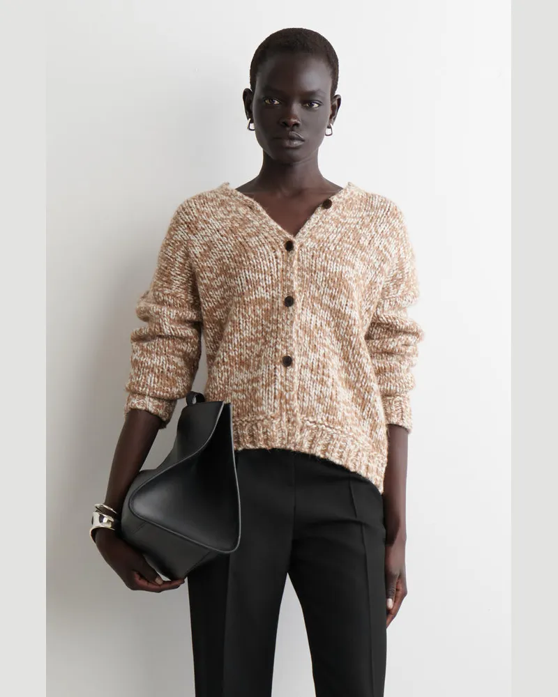 COS Strickjacke Aus Woll-Alpaka-Mix Braun