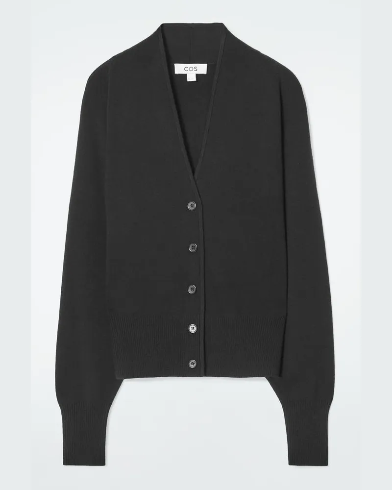 COS Taillierte Strickjacke Schwarz