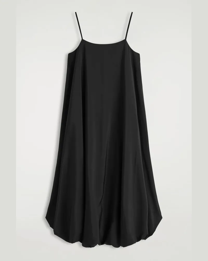 COS Midikleid Mit Bubble-Saum Schwarz