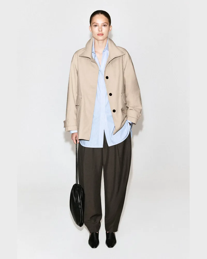 COS Jacke Aus Baumwoll-Twill Mit Kragen Beige