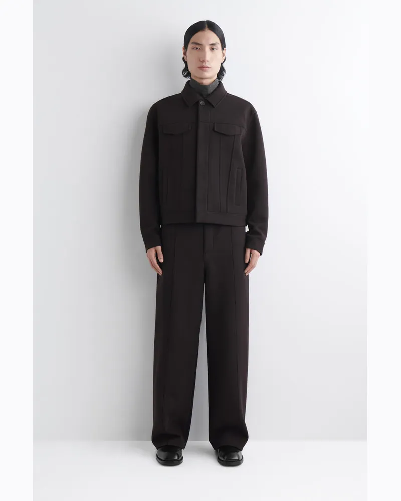 COS Truckerjacke Aus Scuba Braun