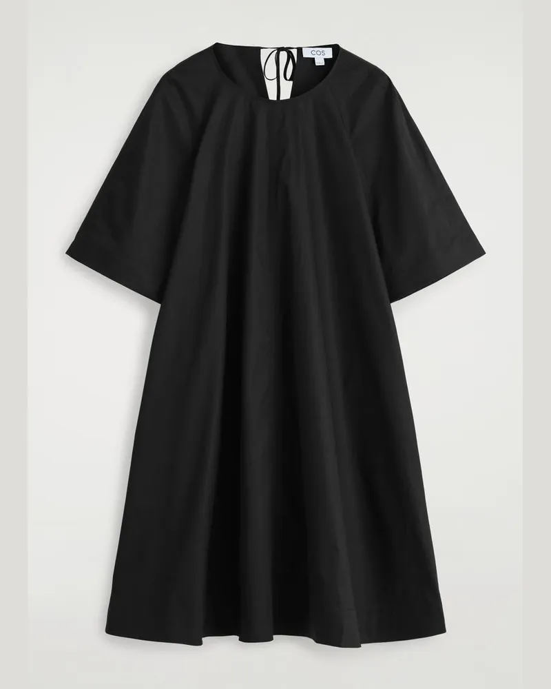 COS Minikleid In A-Linie Mit Bindedetail Schwarz
