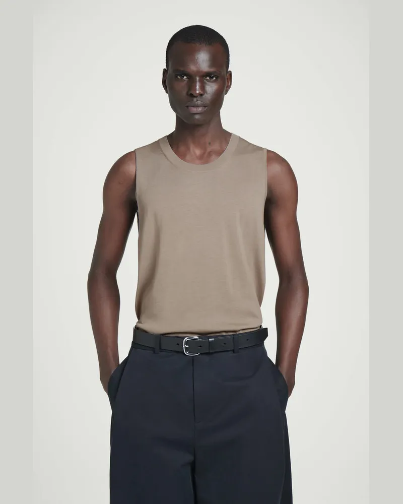 COS Lockerer Strickpullunder Aus Seide Beige