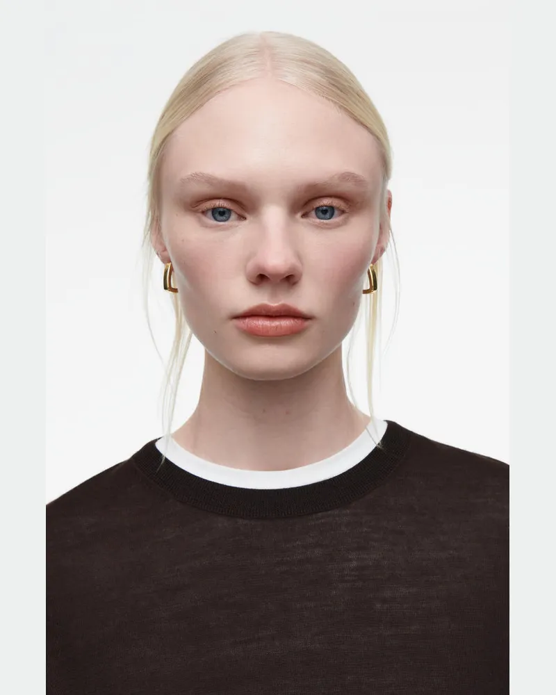 COS Eckige Creolen Goldfarben