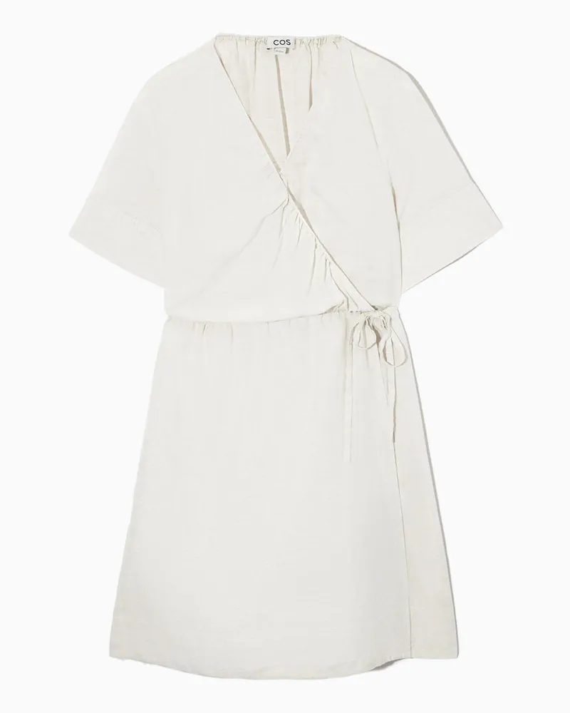 COS Wickelkleid Aus Leinemix In Minilänge Beige