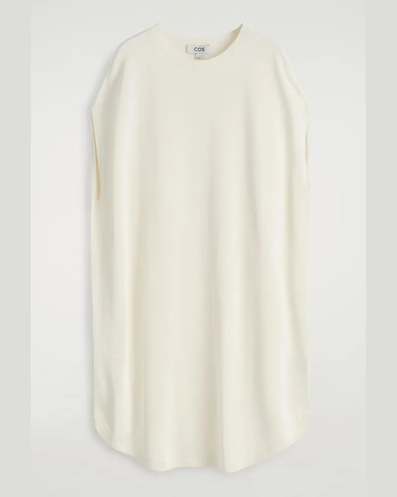 COS Rund Geschnittenes Strickkleid Weiß
