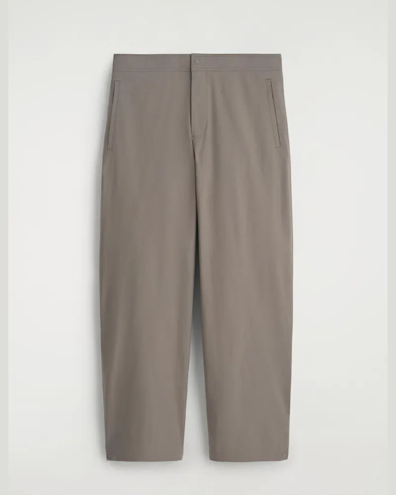 COS Baumwollhose Mit Barrel-Bein Grau