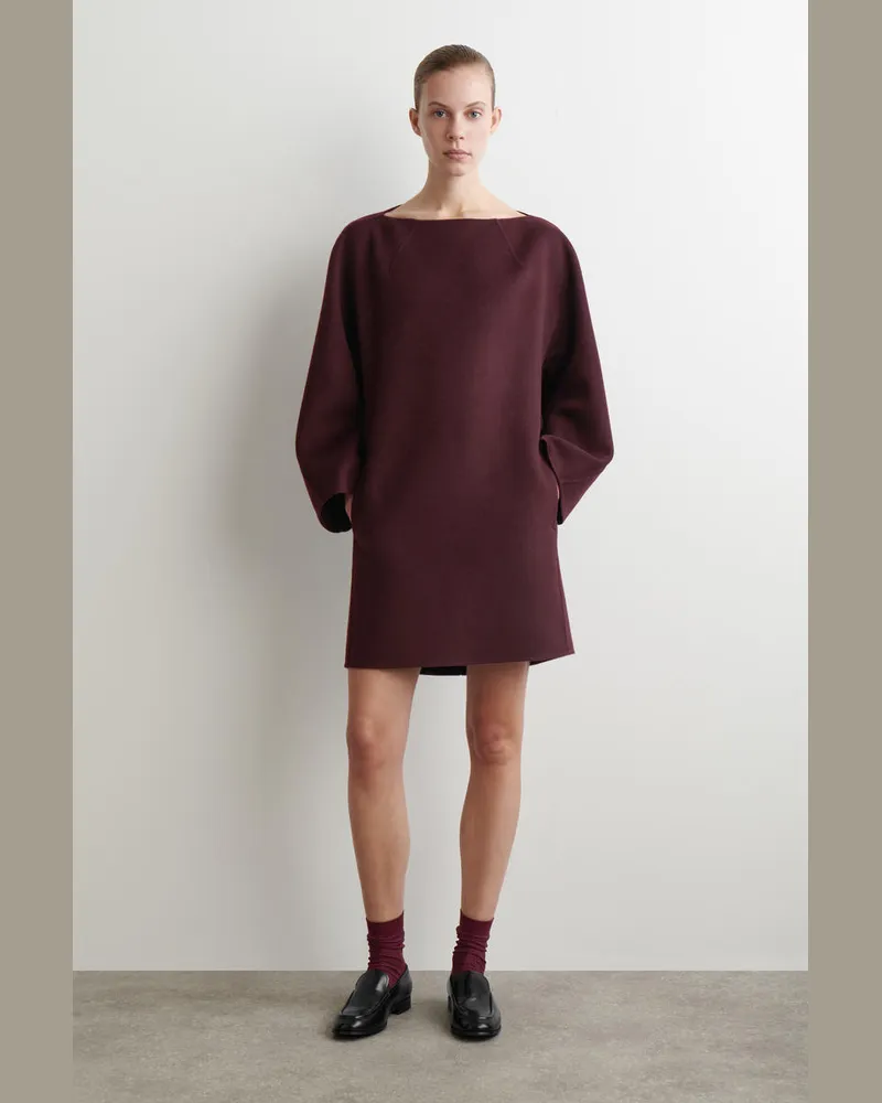 COS Minikleid Aus Doubleface-Wolle Rot