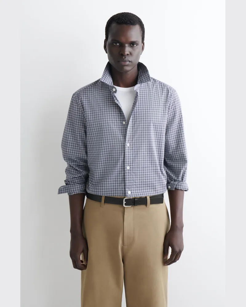 COS Klassisches Baumwollhemd Blau