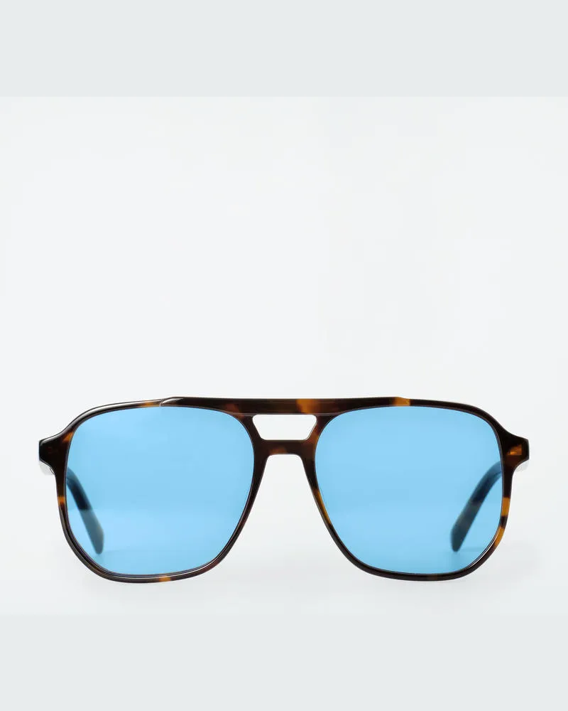 COS Eckige Oversized-Pilotensonnenbrille Blau