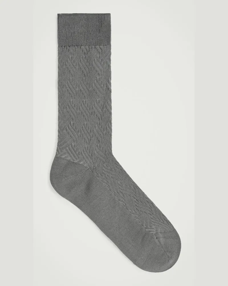 COS Baumwollsocken Mit Muster Grau