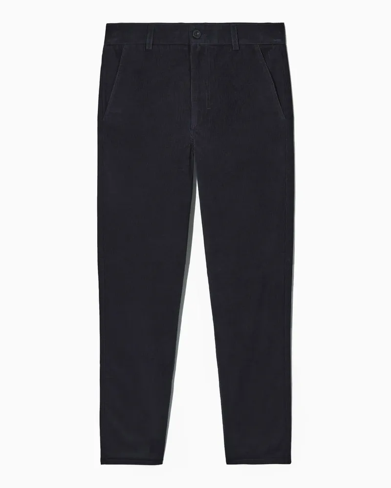 COS Chinohose Aus Cord Mit Geradem Bein Blau