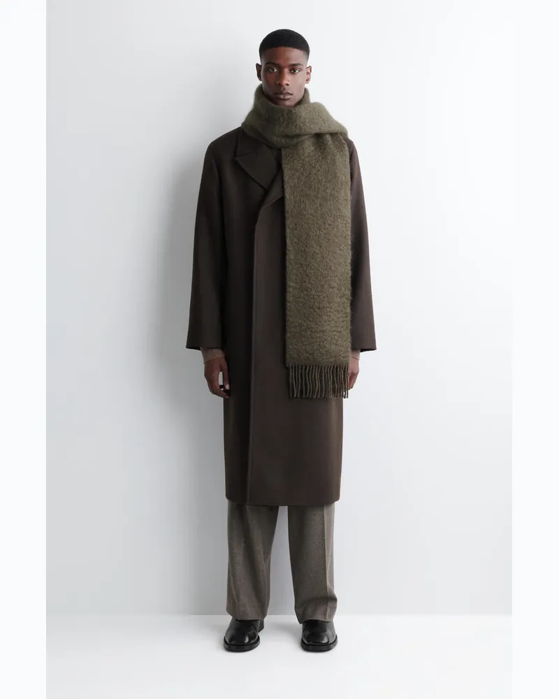 COS Mohairschal Mit Fransen Braun