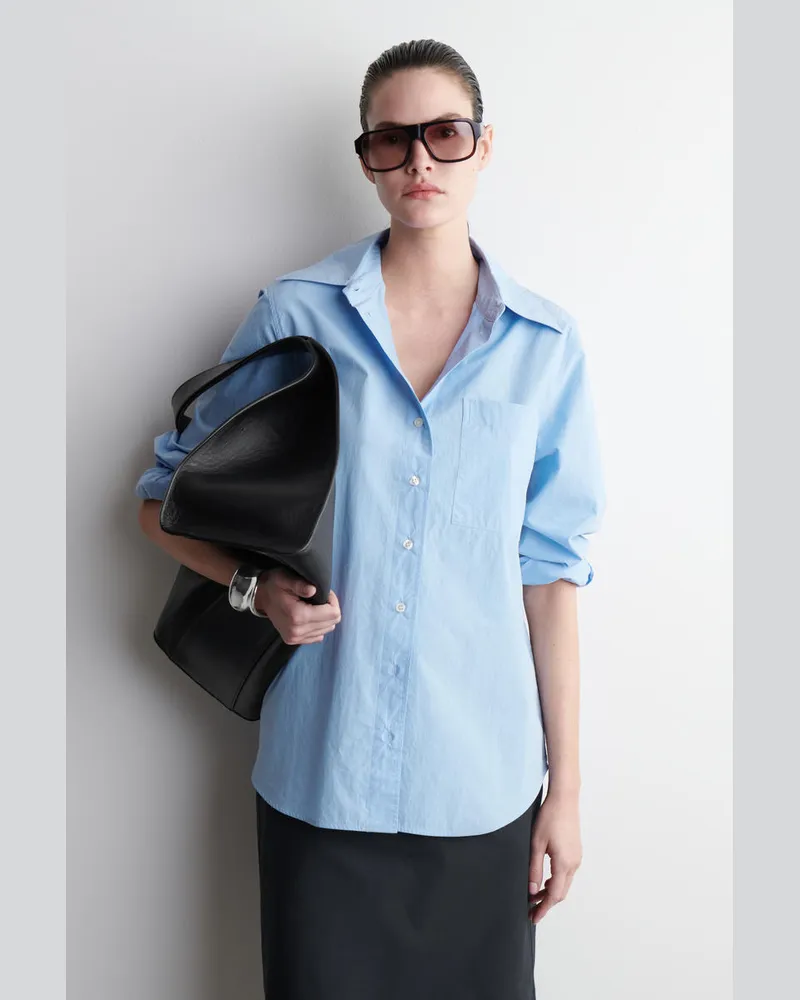 COS Elegantes Oversized-Hemd Blau