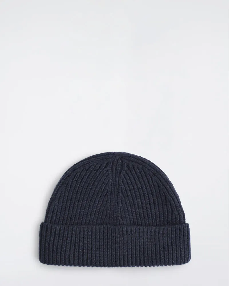 COS Breit Gerippte Beanie Aus Wolle Blau