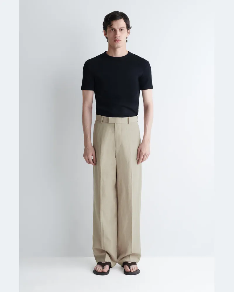 COS Flip-Flops Aus Leder Braun