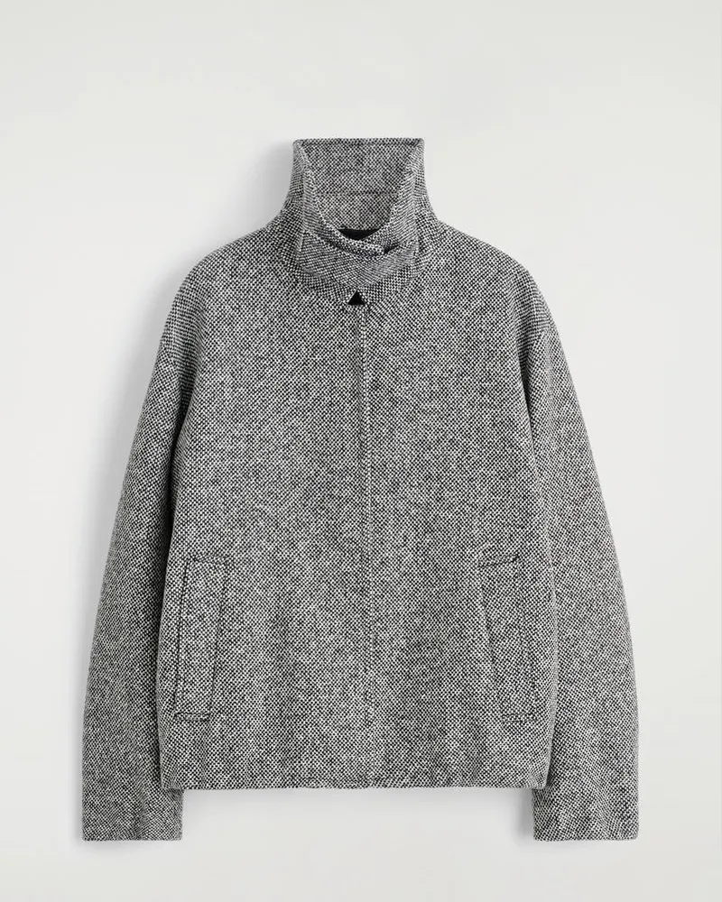 COS Jacke Aus Woll-Tweed Mit Kragen Grau