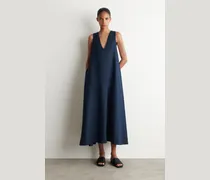 Maxikleid Aus Leinen-Mix In A-Linie