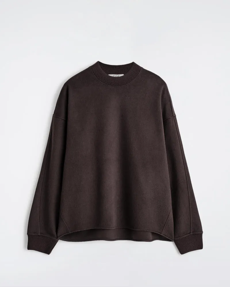 COS Oversized-Pullover Aus Merinowolle Braun