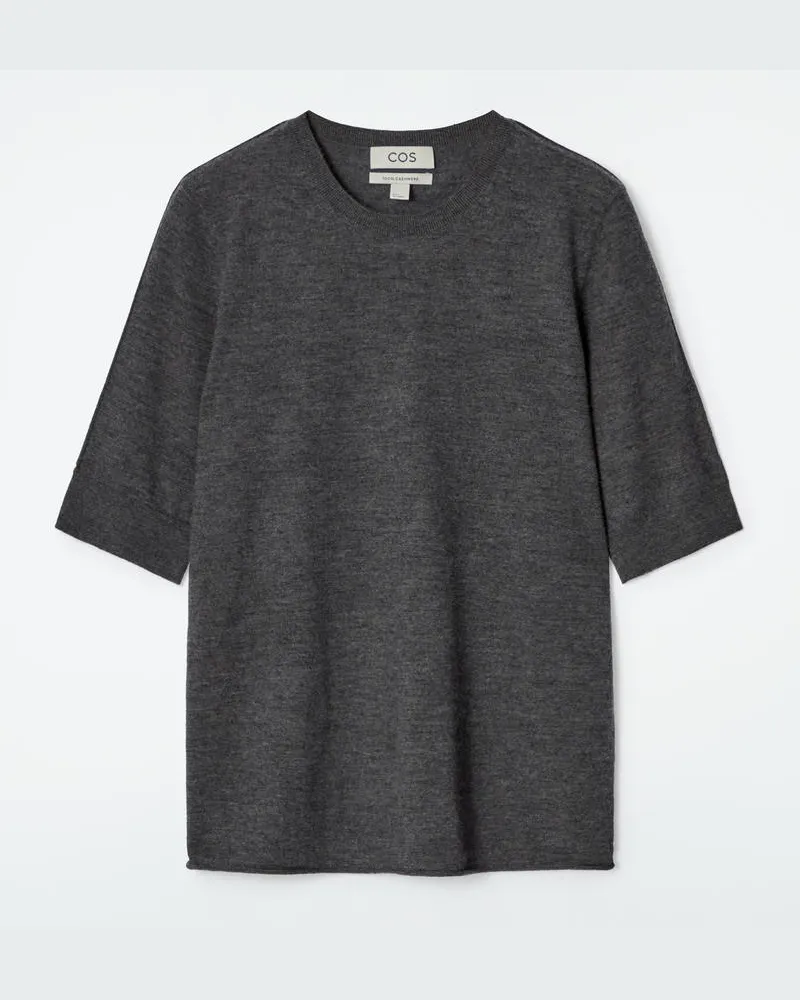 COS T-Shirt Aus Feinem Kaschmir Grau