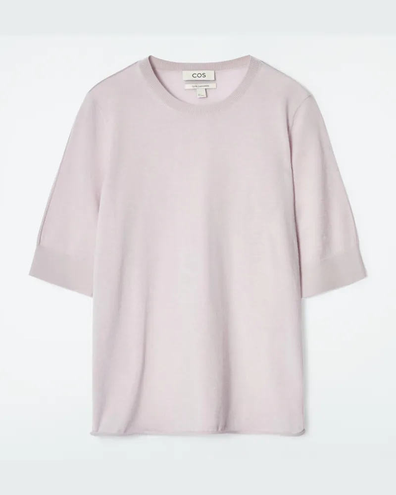 COS T-Shirt Aus Feinem Kaschmir Lila