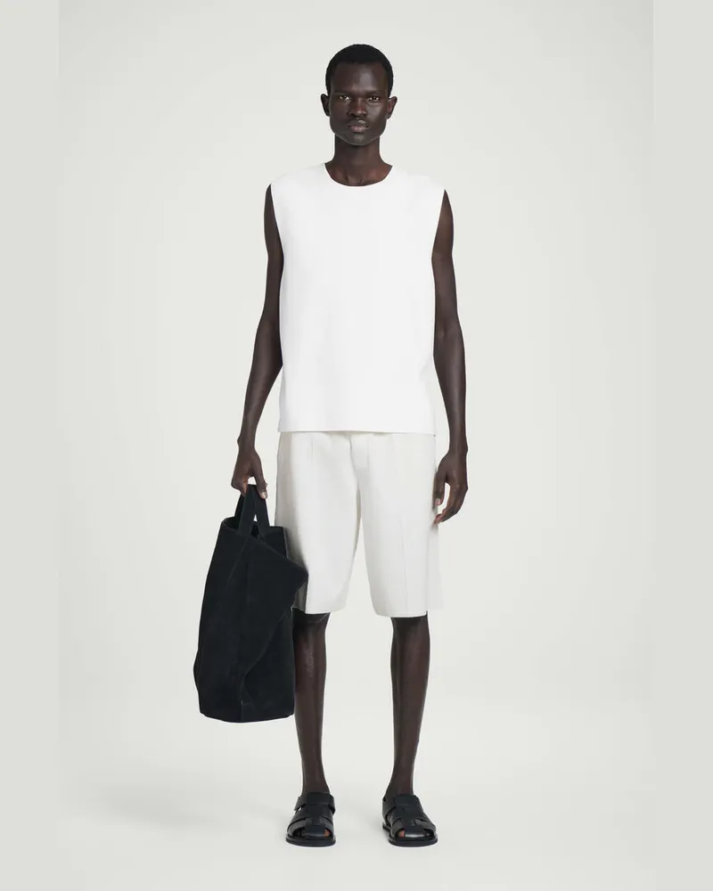 COS Elastische Strickshorts Weiß