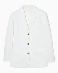 COS Lockerer Blazer Aus Leinen-Mix Weiss