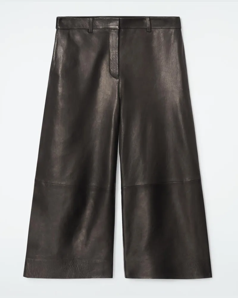COS Die Culottes Aus Leder Mit Barrel-Bein Braun