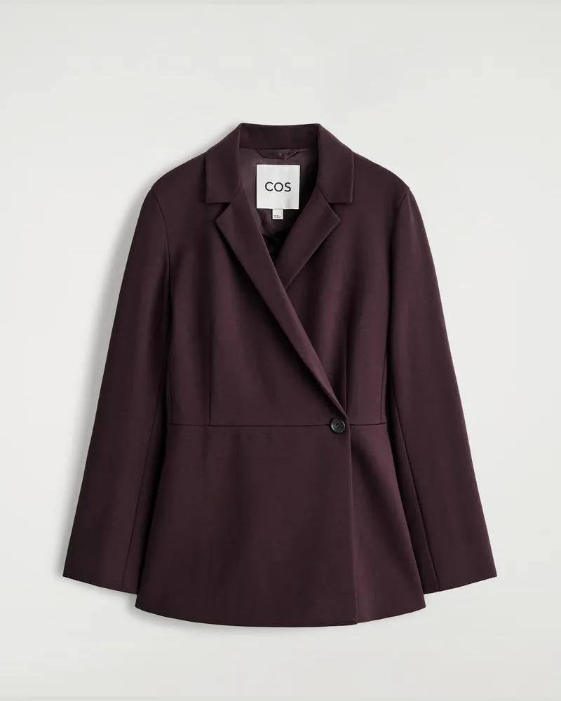COS Fliessender Blazer In Wickeloptik Rot