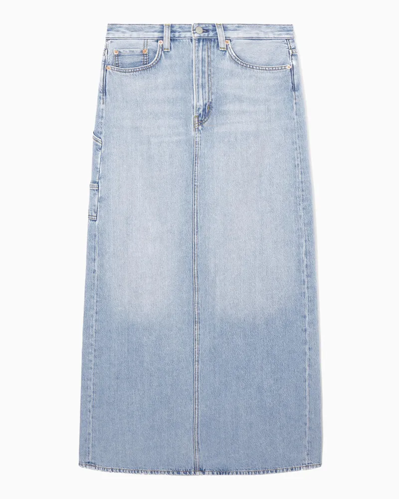 COS Maxirock Aus Denim Blau