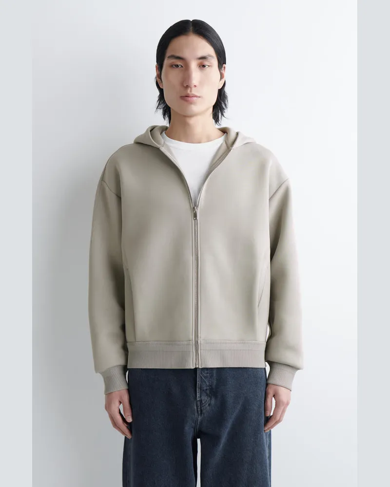 COS Kapuzenjacke Aus Baumwoll-Piqué Beige