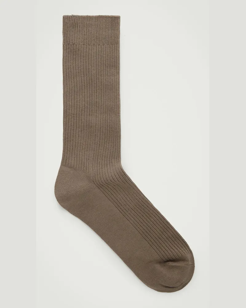 COS Gerippte Socken Blau