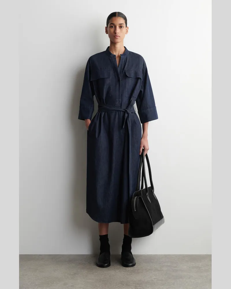 COS Hemdkleid Aus Denim In Midilänge Blau