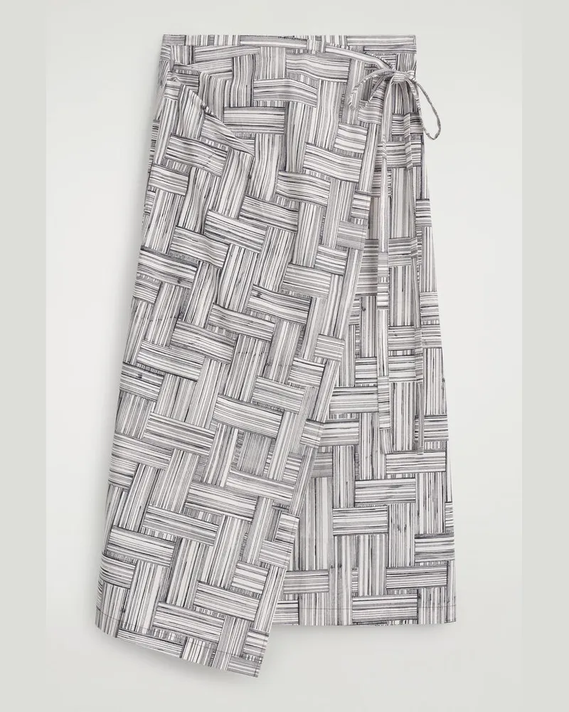 COS Wickelrock Aus Baumwolle Mit Print Beige
