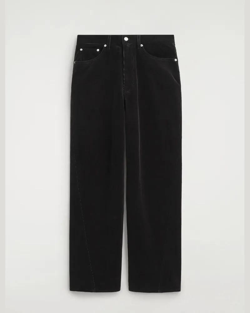 COS Facade Jeans Aus Cord Mit Geradem Bein Schwarz