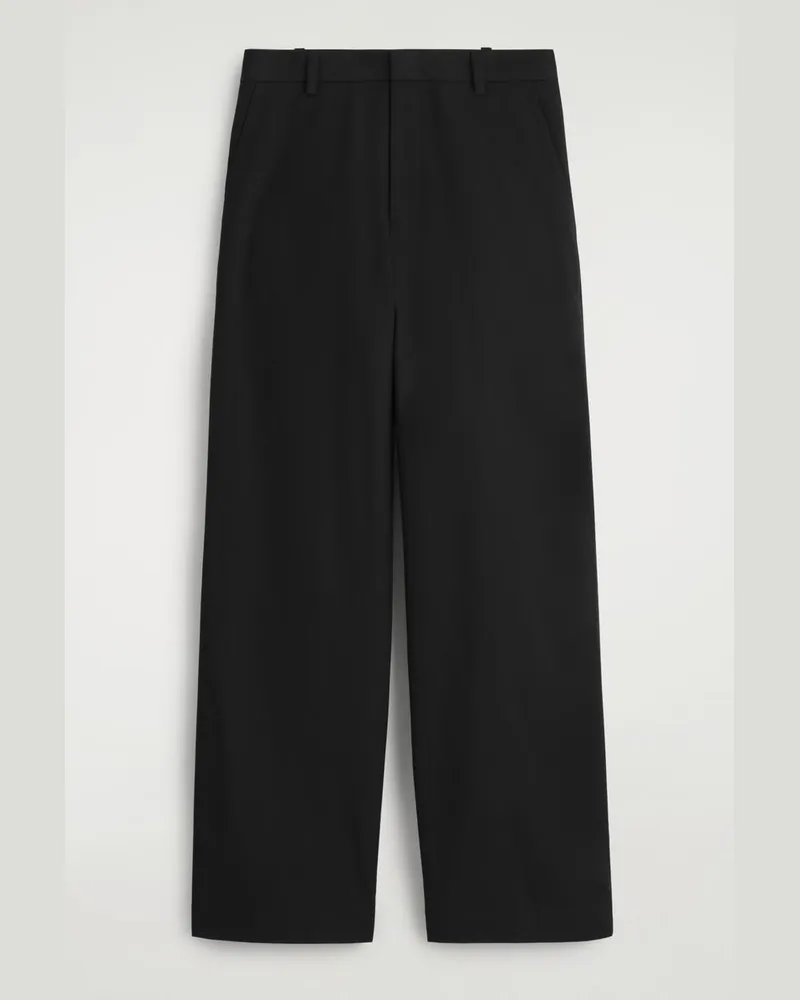 COS Chinohose Aus Baumwolle Mit Weitem Bein Schwarz