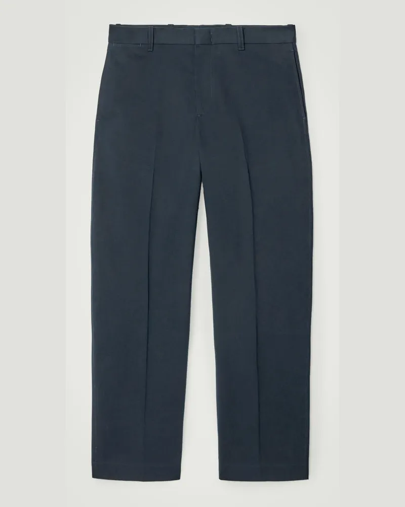 COS Lockere Chinohose Mit Geradem Bein Blau