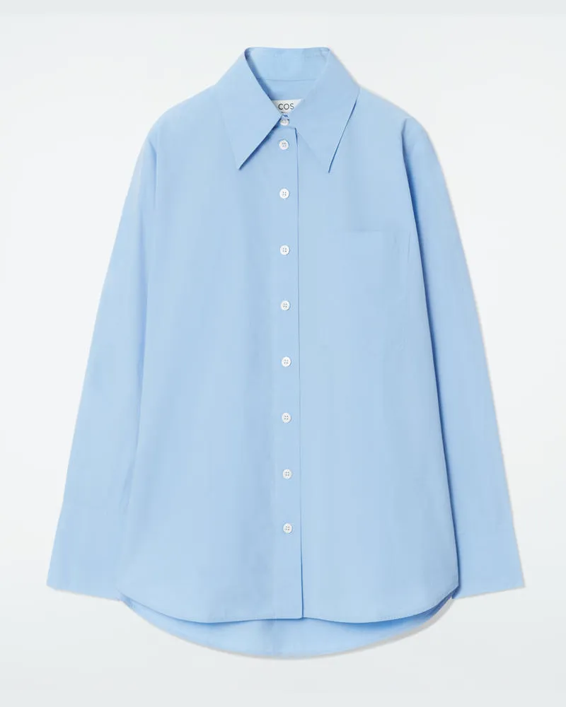 COS Elegantes Oversized-Hemd Blau