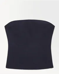 COS Das Bandeau-Oberteil Aus Wolle Navyblau